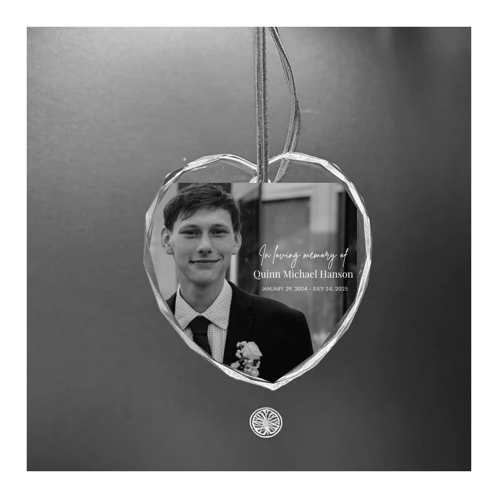 Heart Sun Catcher for Personalized Engraving