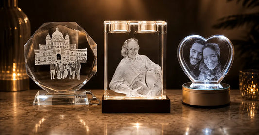 graduation crystal award with a photo